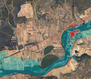 Mapa de riesgo de inundaciones para un periodo de retorno de 500 años. Hoja 276 - Lerma (Burgos).